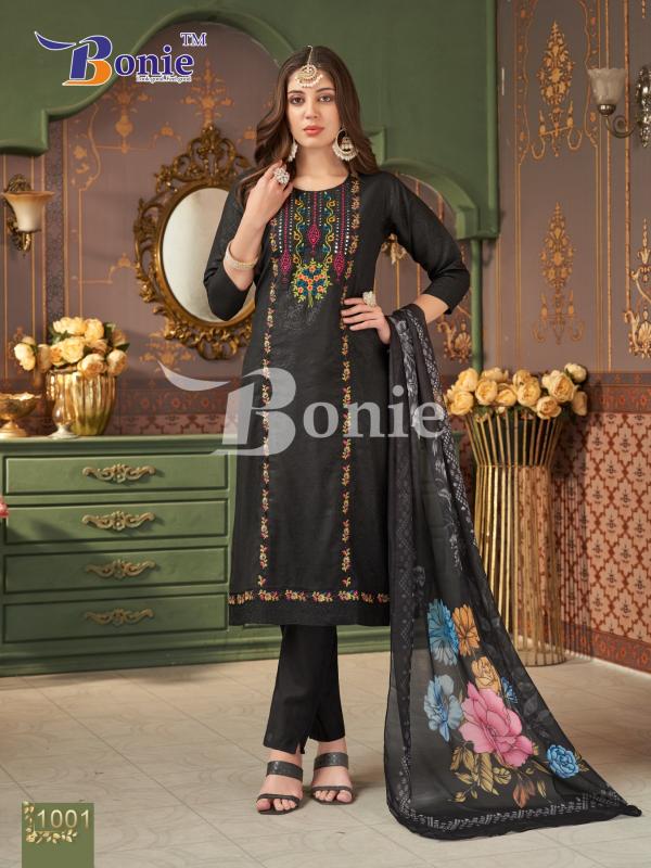 Bonie Farah Vol 1 Beautiful Embroidered Kurti Bottom With Dupatta